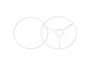 Lampenkap ringen set voor ronde kap 20 cm diameter - kleur wit
