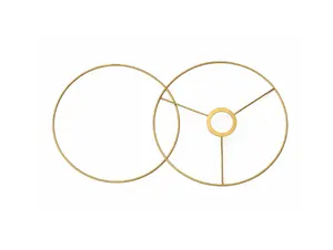 Lampenkap ringen set voor ronde kap 25 cm diameter - kleur goud