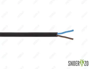 Snoer plat zwart 2x0,75 mm²