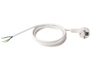 Aansluitsnoer met randaarde stekker - 3x0.75mm² - 300 cm - wit