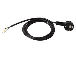 Aansluitsnoer met randaarde stekker - 3x0.75mm² - 300 cm - zwart