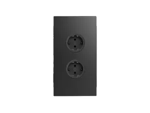 CARESSI 2ST20 Energiezuil Zwart - opbouw met twee stopcontacten