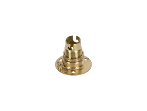 Fitting B15d messing doorlopend met fitting ring en montageplaat