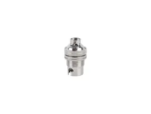 Fitting B15D nikkel doorlopend met fitting ring en aarde aansluiting