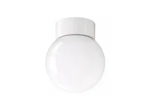 Ifö Electric Classic Globe 150 plafondlamp porselein wit - glimmend opaal glas - E27