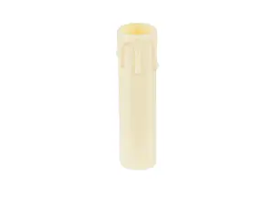 Kaarshuls E14 beige met druppeleffect - 10 cm