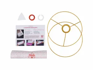 Lampenkap kit DIY - voor ronde kap van 30 cm diameter - goud
