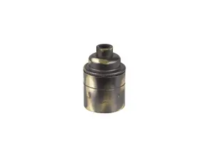 Metalen fitting E27 industrial antiek geschuurd