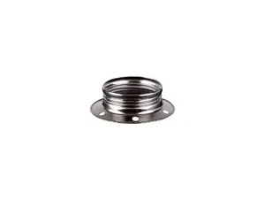 Metalen fitting ring voor E27 fitting - zwart chroom breed model