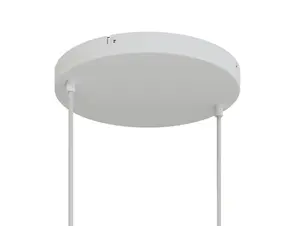 Plafondkap metaal plat wit met 2 gaten en beugel - XL - 30cm