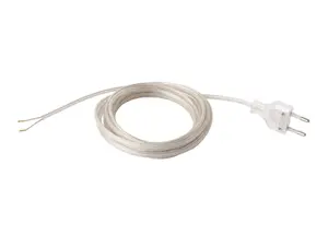 Aansluitsnoer met stekker - 2x0.75mm² - 350 cm - transparant