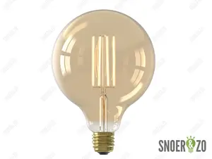 Calex LED filament globe 125mm 4.5W E27 goud dimbaar