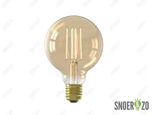 Calex LED filament globe 95mm 4.5W E27 goud dimbaar