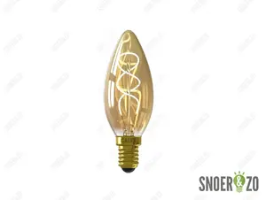 Calex LED flex filament kaars 2.5W E14 goud dimbaar