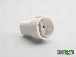 Contra stekker bakeliet wit met randaarde