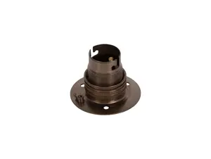 Fitting B22d Engels messing doorlopend met fitting ring en montageplaat