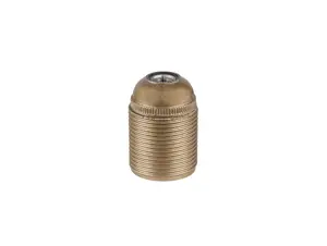 Fitting E27 bakeliet goud doorlopend
