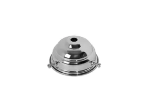 Glasdrager chroom - diameter 6.4 cm - met 3 schroefjes