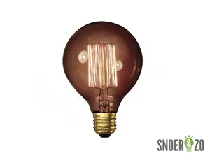 Kooldraadlamp globe 80mm goud 40W E27