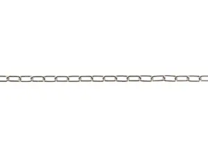 Lamp ketting chroom 20x10mm