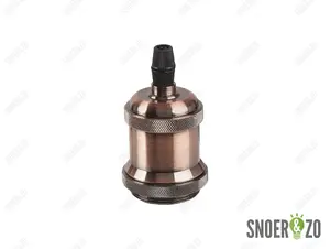 Metalen fitting E27 retro rood koper mat B-keus