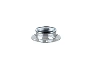 Metalen fitting ring voor E27 fitting - chroom kleur breed model