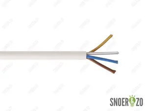 Pendelsnoer met staaldraad wit 3x0,75 mm²