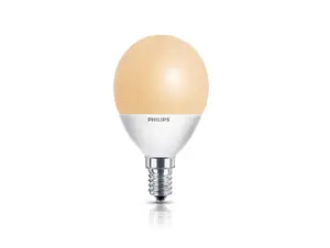 Philips Softone Flame spaarlamp kogel 8W E14