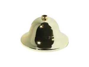 Plafondkap metaal kelk model - messing glans - 11 cm met stelring