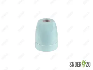 Porselein fitting lichtblauw E27