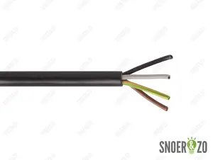 Snoer rond zwart 4x0,75 mm²
