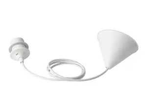 Snoerpendel E27 wit - 80 cm - met plafondkap