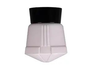 Thabur plafonnière deco roze met zwarte houder