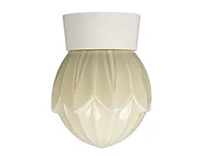 Thabur plafonnière tulp geel met witte houder