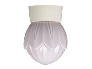 Thabur plafonnière tulp roze met witte houder