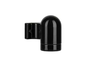 Wandlamp porselein haak E27 zwart